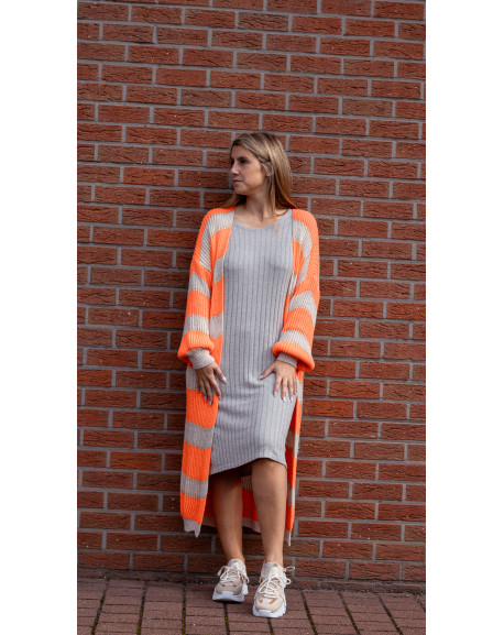 Gilet rayé orange