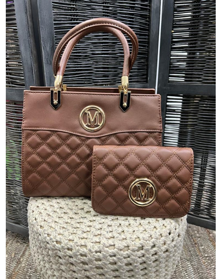 Sac chocolat avec pochette