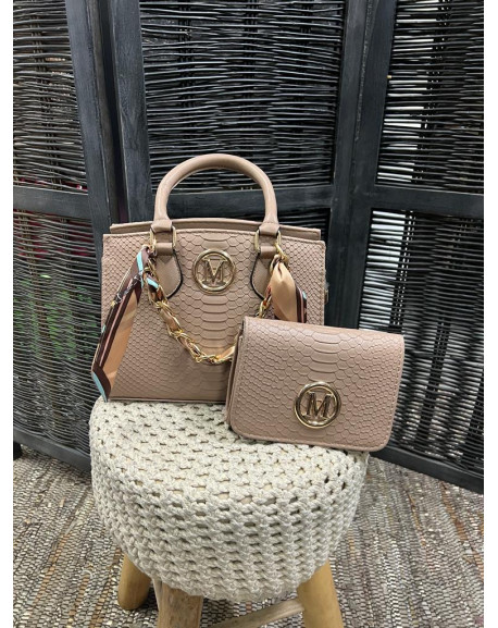 Sac beige avec pochette